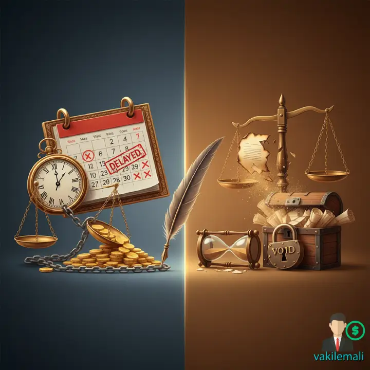 تفاوت تأخیر در تعهد و عدم انجام آن: کلید مطالبه خسارت قانونی